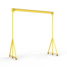 Мини кран козловой мобильный ручной Мобиус МПУ до 4Т 6x6 метра