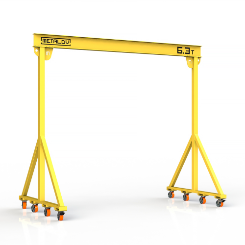 Мини кран козловой мобильный ручной Мобиус МПУ до 6,3Т 3x2 метра
