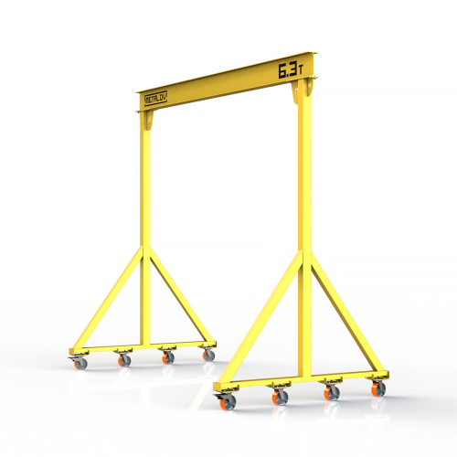 Мини кран козловой мобильный ручной Мобиус МПУ до 6,3Т 3x2 метра