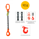 Строп цепной одноветвевой с самозакрывающимся крюком 1СЦ 1,12т 1,5м OCALIFT цепь Т8 G80