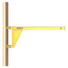 Кран консольный поворотный настенный Консум до 1 тонны с вылетом стрелы 3 м