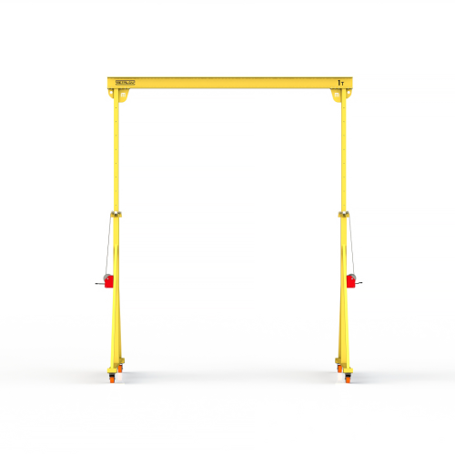 Мини кран козловой с регулируемой высотой Мобиус-TU до 1Т 3,5-5x4 метра