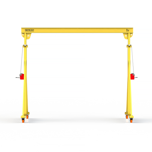 Мини кран козловой с регулируемой высотой Мобиус-TU до 1Т 3,5-5x4 метра