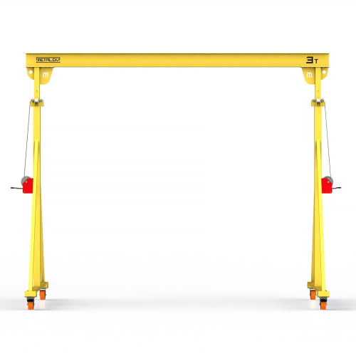 Мини кран козловой с регулируемой высотой Мобиус-TU до 3Т 3,5-5x3 метра