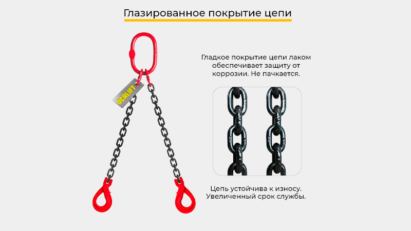 Все цепные стропы OCALIFT проходят стопроцентный заводской технический контроль