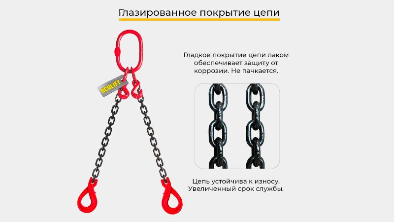 Все цепные стропы OCALIFT проходят стопроцентный заводской технический контроль