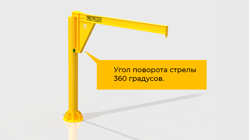 Кран консольный поворотный на колонне ККР Metalov Консум К360