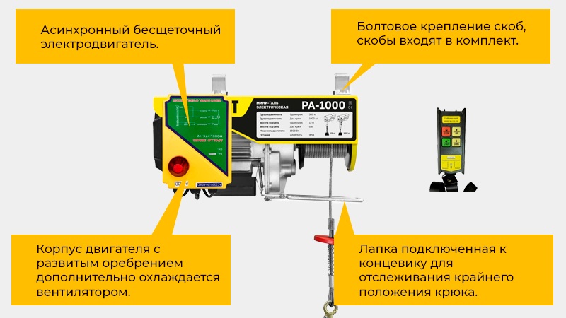 Многожильный канат, электромагнитный тормоз, пульт