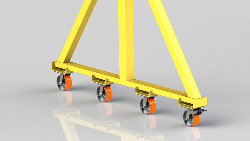 Усиленные колеса с полиуретановым покрытием